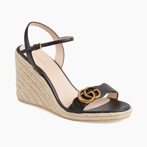 Gucci Leather Platform Espadrilles - size 37